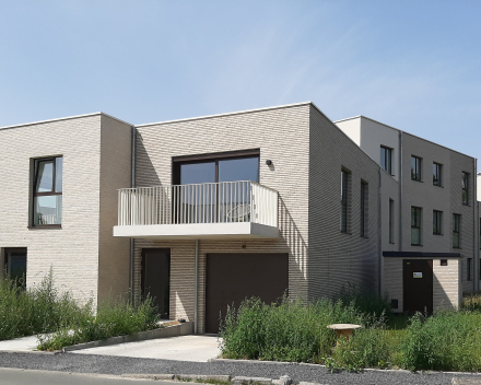 Zicht op het gebouw met 18 nieuwbouw appartementen.