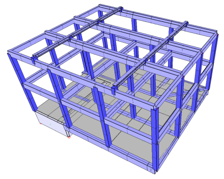 Rekenmodel in 3-D.